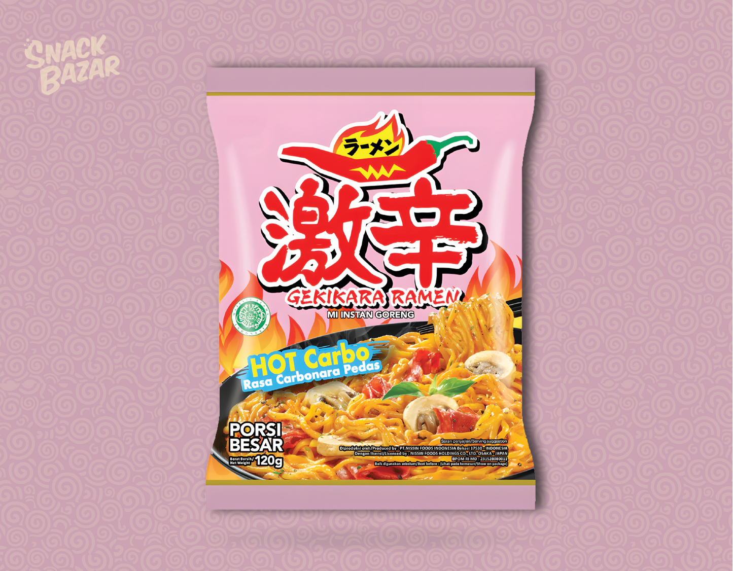 Nissin Carbonara or Nissin Gekikara Hot Carbo
