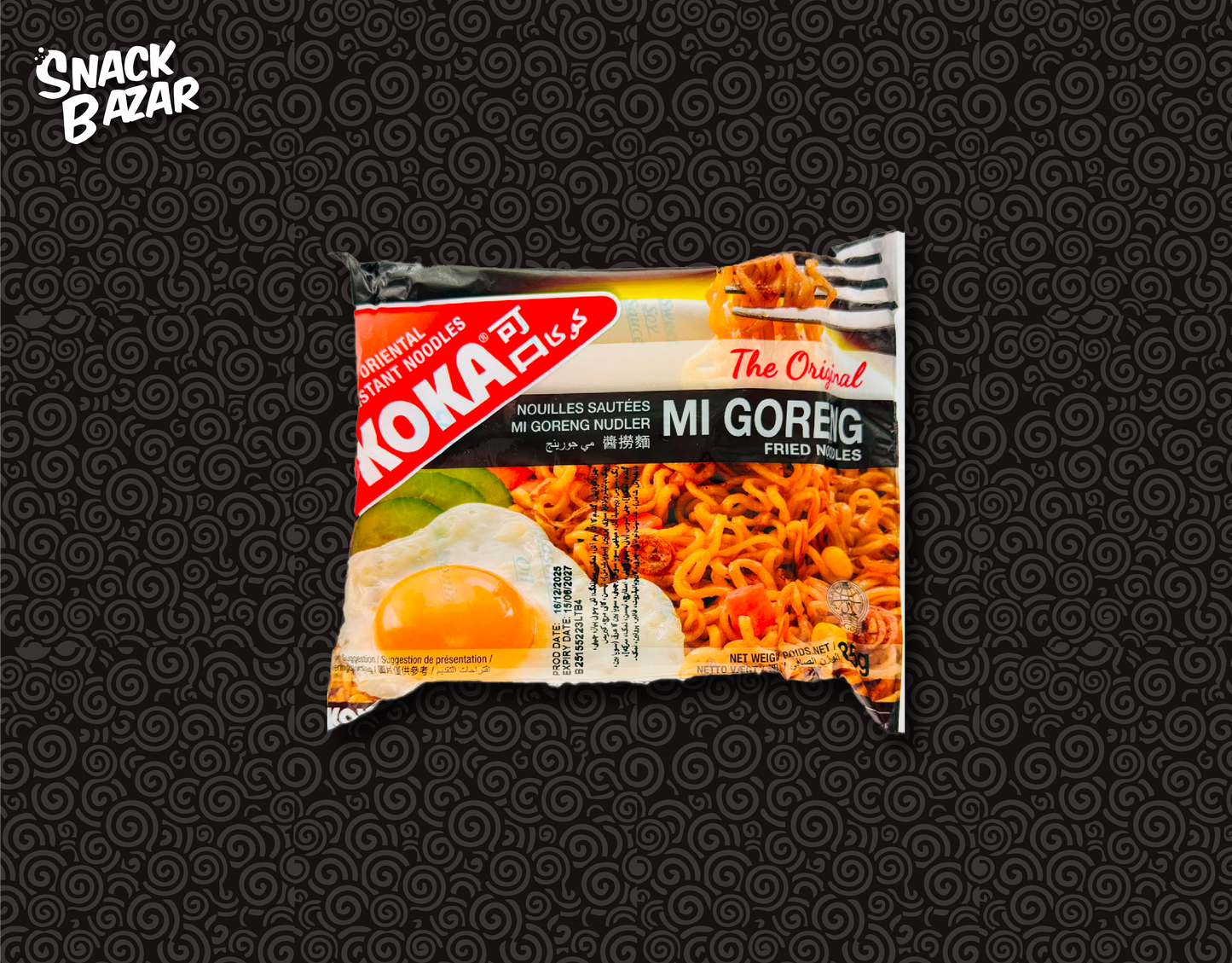 Koka Original Mi Goreng Fried Instant Noodles 85g | Imported Singapore Noodles