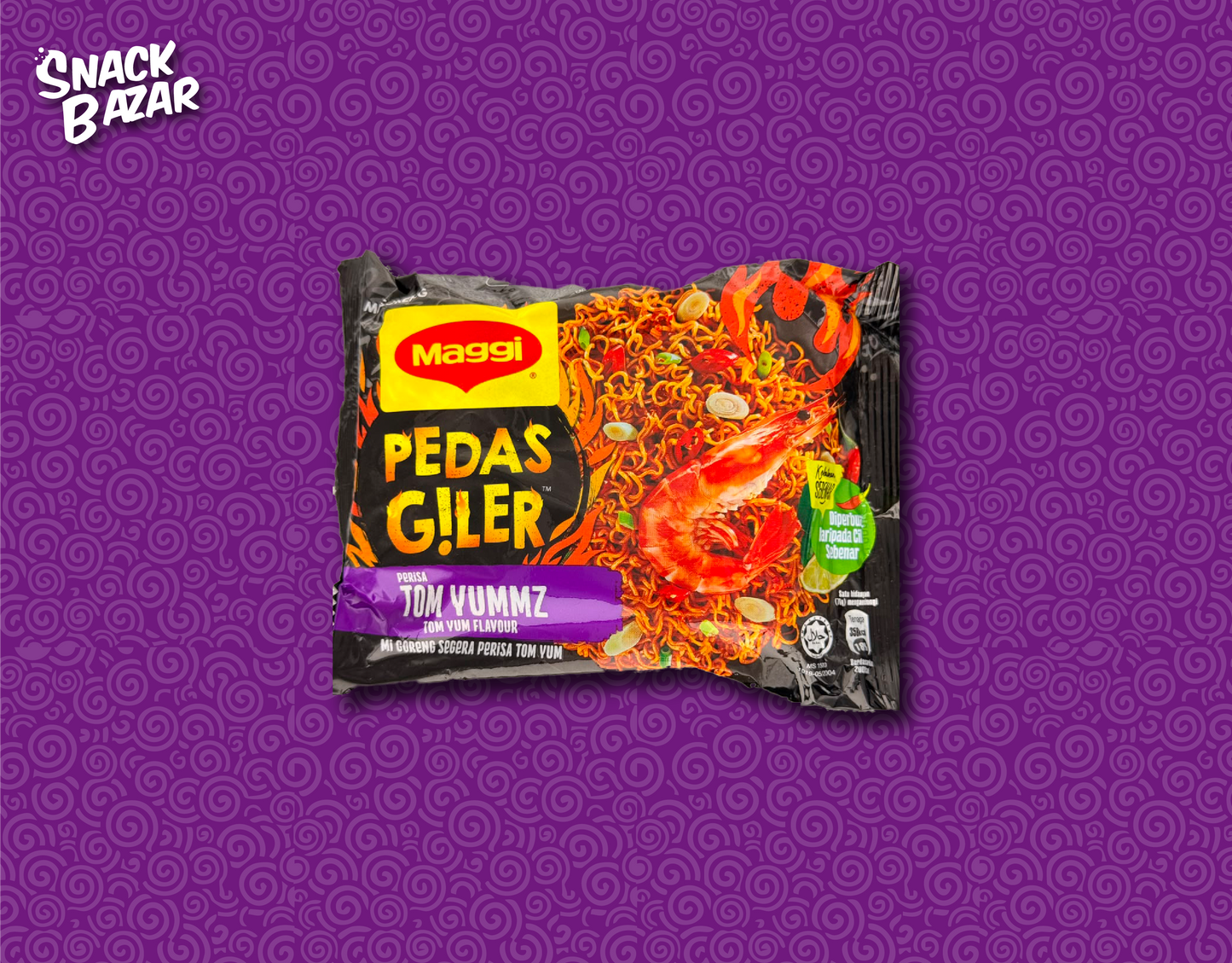 Maggi Pedas Giler Tom Yummz Mi Goreng 76g (Imported Malaysia)