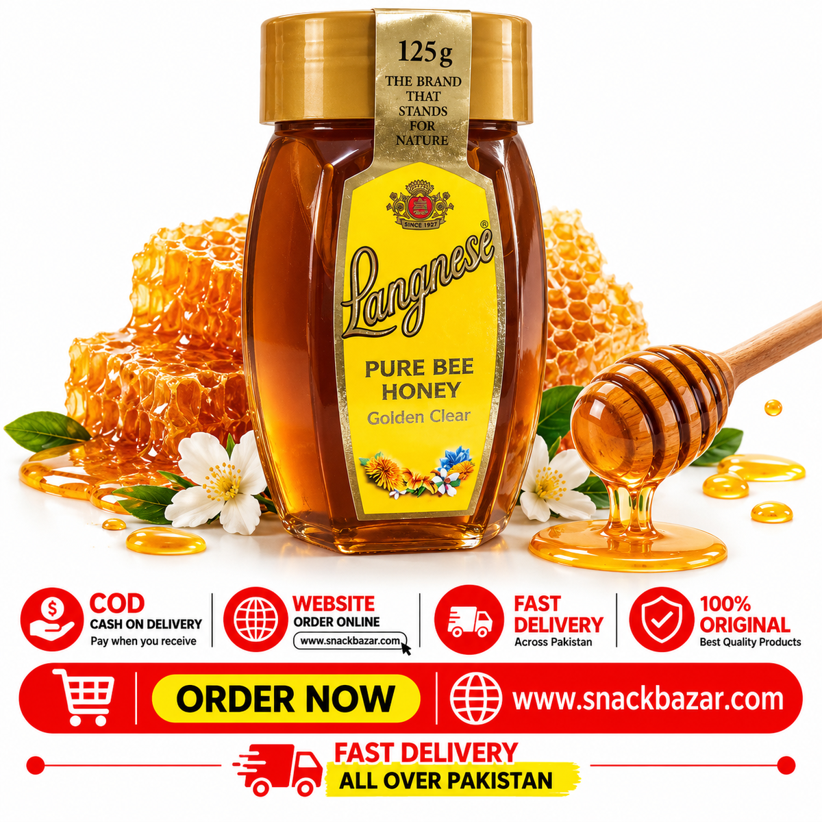 Langnese Pure Bee Honey 125g