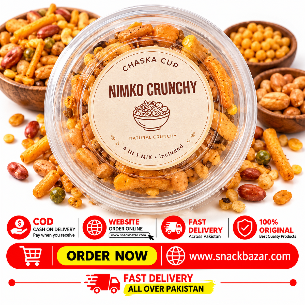 Chaska Cup Nimko Crunchy – 4 in 1 Mix Snack