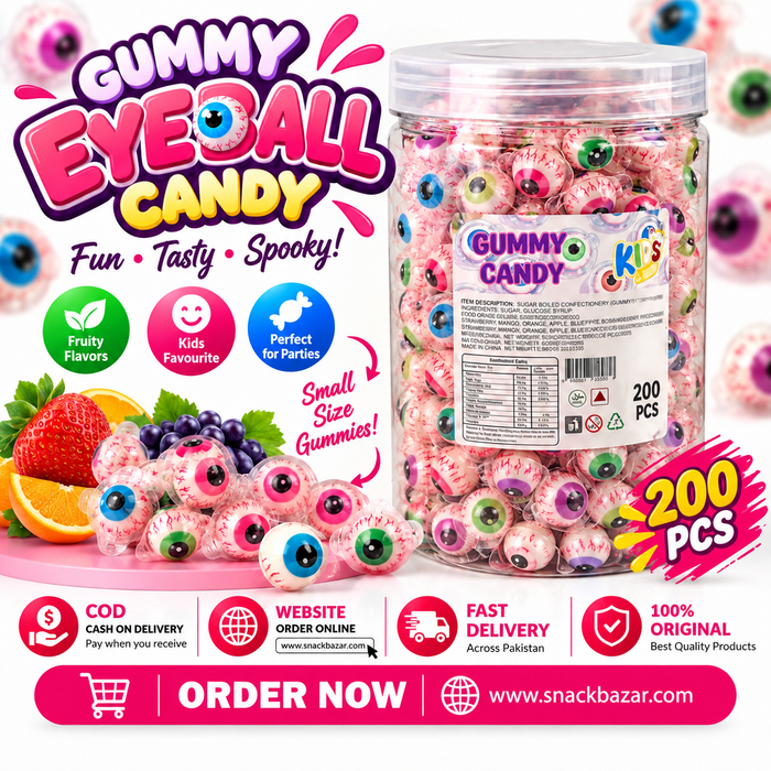 Gummy Eyeball Candy 200 PCS – Small Fruity Gummy Candies