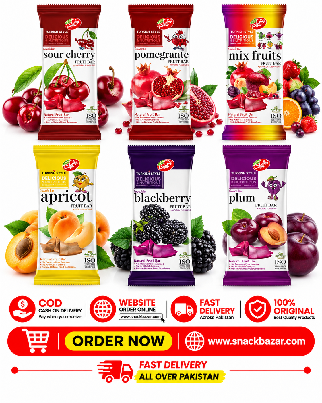 Turkish Style Fruit Bar – Assorted Fruit Flavours