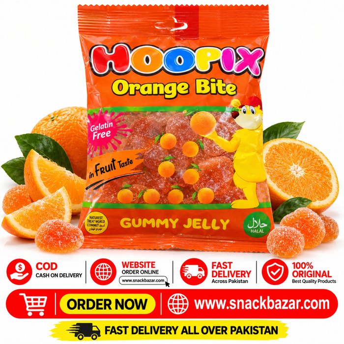 Hoopix Orange Bite Gummy Jelly – Gelatin Free