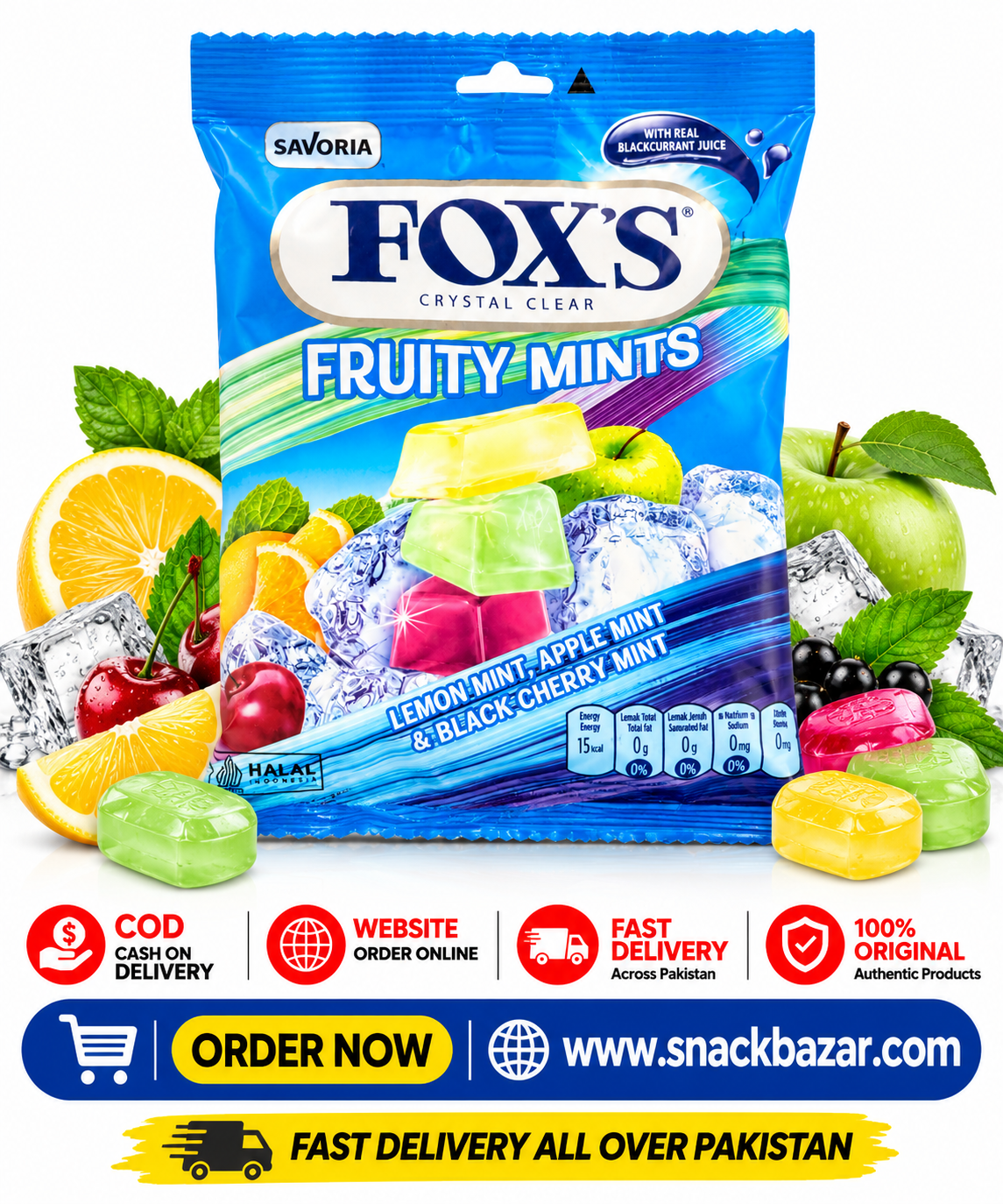 FOX'S Crystal Clear Fruity Mints – Assorted Fruit Flavours