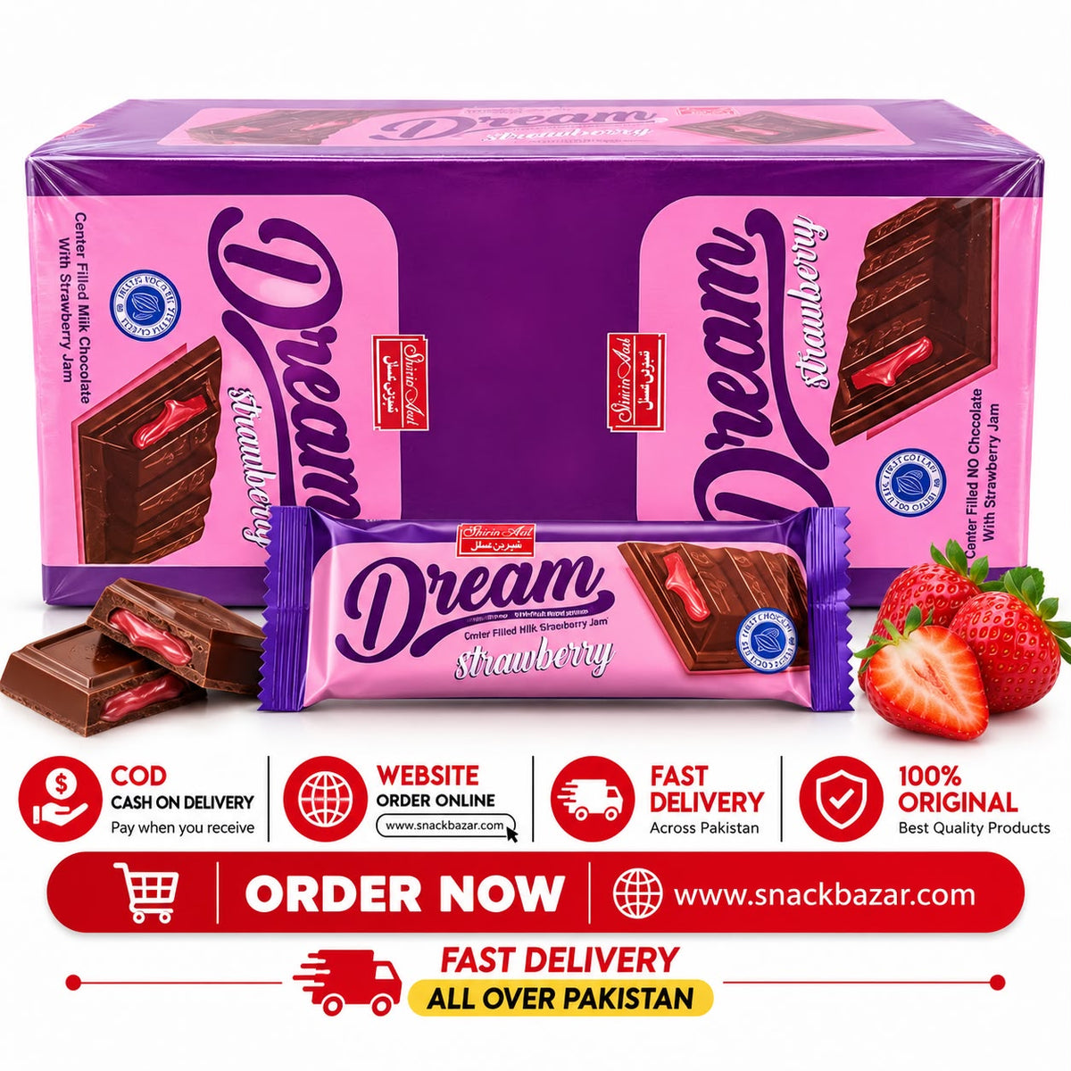 Shirin Asal Dream Strawberry Milk Chocolate