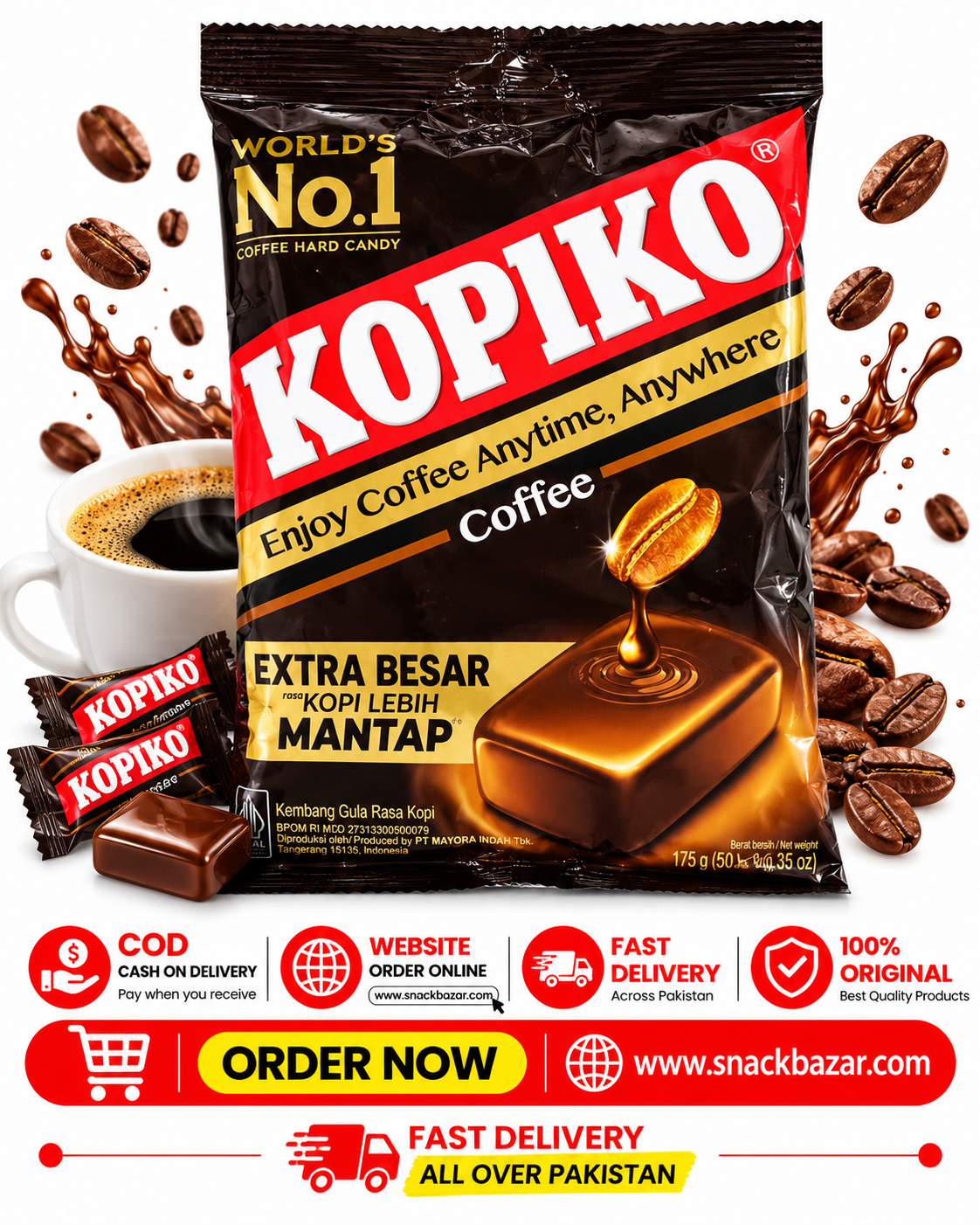 Kopiko Coffee Candy 175g – Original Coffee Flavour