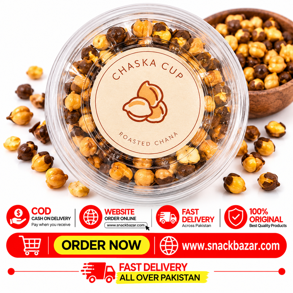 Chaska Cup Roasted Chana – Crunchy Chickpea Snack