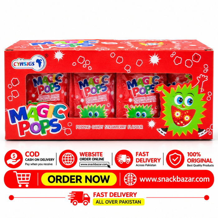 Magic Pops Popping Candy – Strawberry Flavour