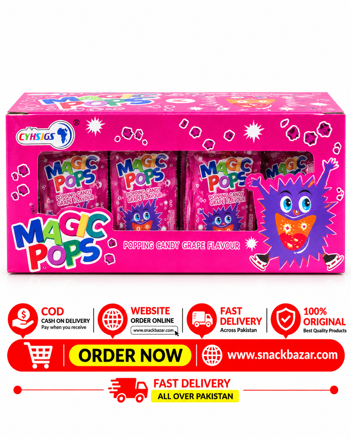 Magic Pops Popping Candy – Grape Flavour