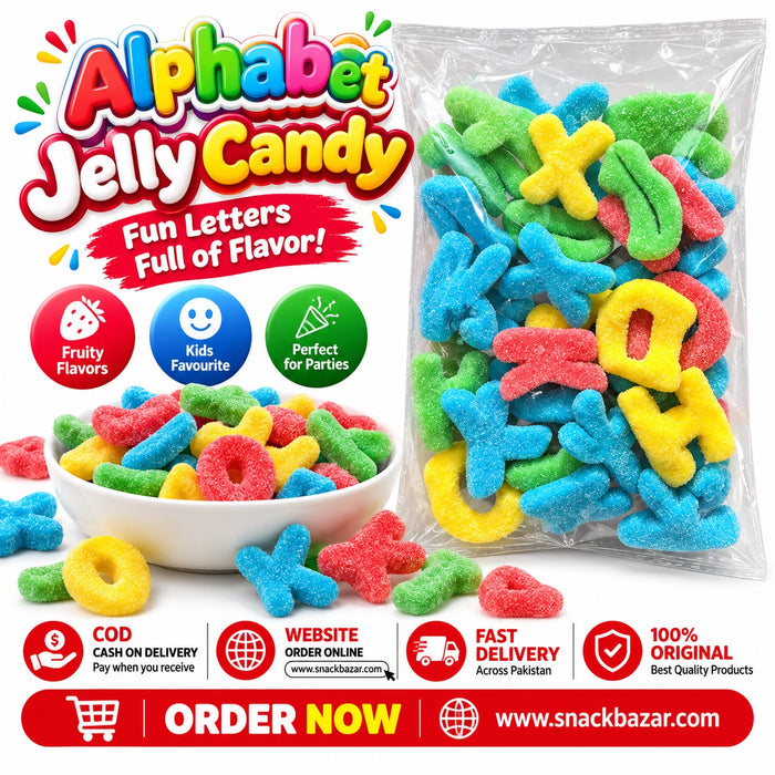 Alphabet Jelly Candy – Fruity Letter Shaped Gummy Candy 30 Pcs