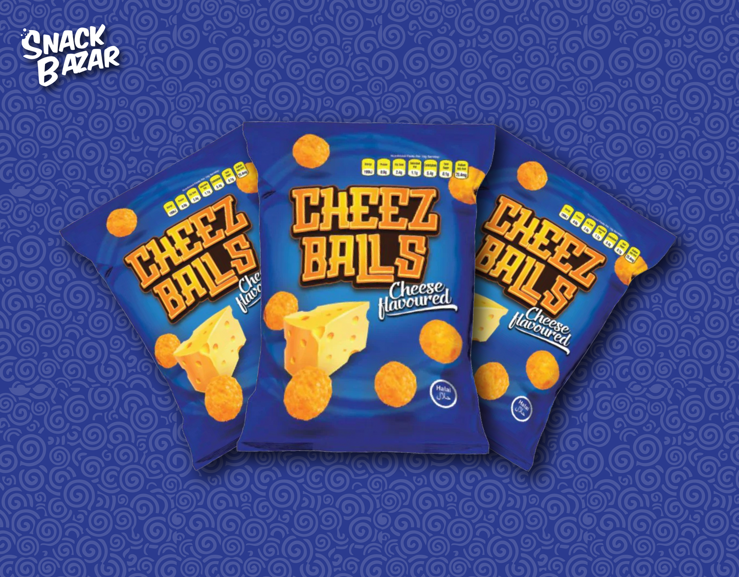 Cheez Balls (65g 1 Bag) Corn snacks with creamy cheese flavor