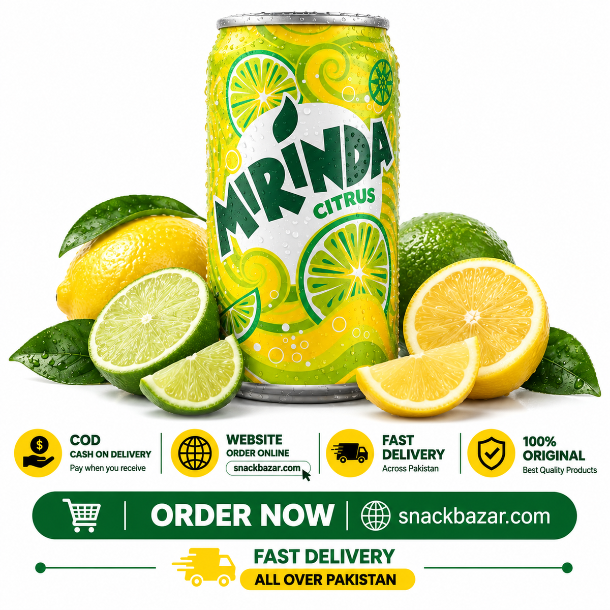 Mirinda Citrus Soft Drink (Refreshing Lemon & Lime Flavour)