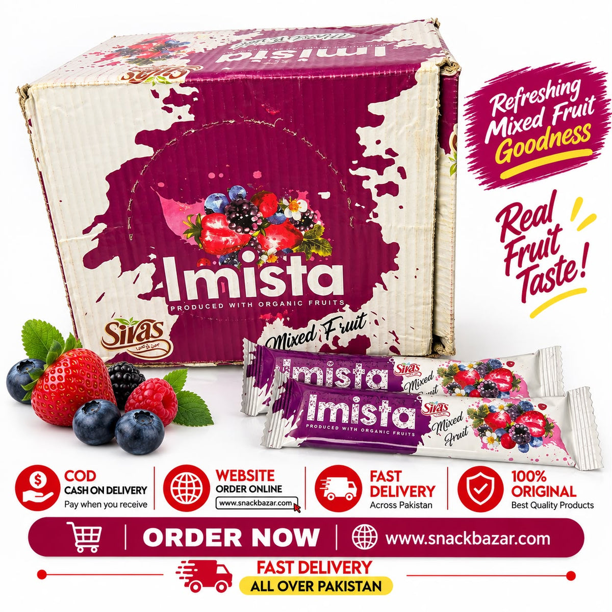 Imista Mixed Fruit Candy – Sivas 36Pcs