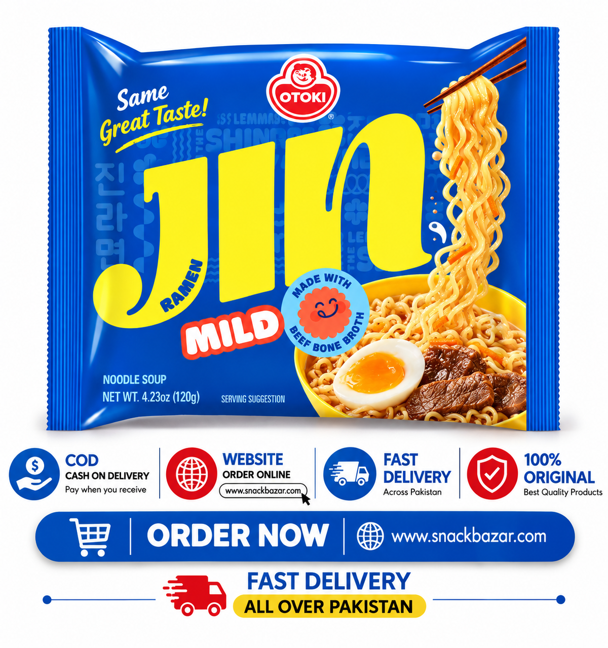 Otoki Jin Ramen Mild Korean Noodle