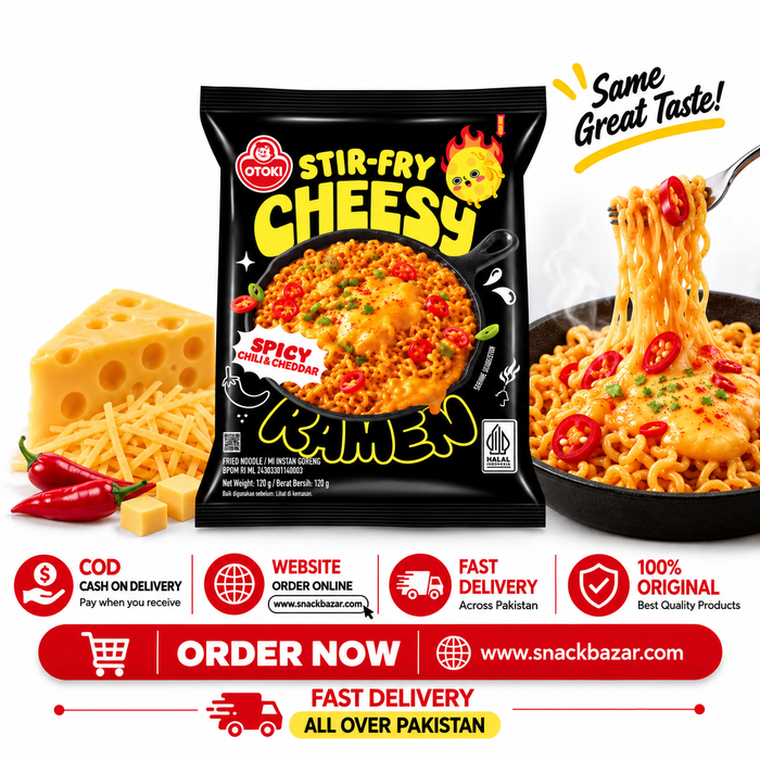 Otoki Stir-Fry Cheesy Spicy Chili & Cheddar Korean Noodles 120g